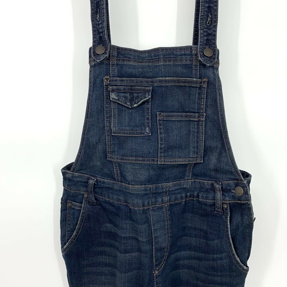 Free People Washed Denim Overalls Skinny Jeans - Picture 6 of 12